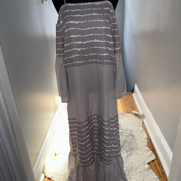 Gray Striped Women's Skirt - Picture 1 of 6